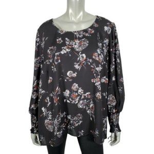 Massini Womens Top Plus‎ Size 2X Smocked Sleeve